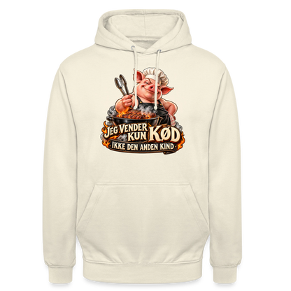 CityShirts - Hoodie - Jeg vender kun kød – Ikke den anden kind - CS044 - vaniljemilkshake