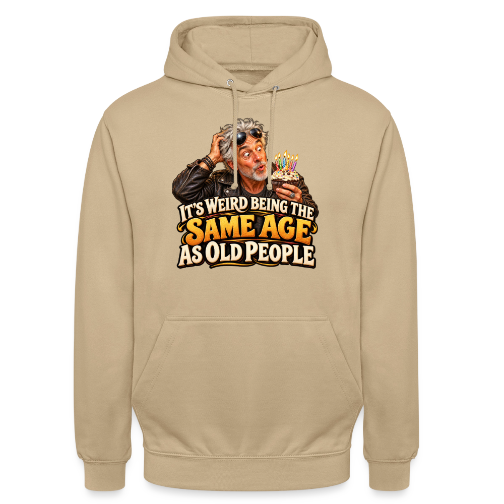 CityShirts - Hoodie - Same age as old people - CS018 - beige