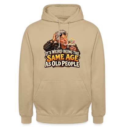 CityShirts - Hoodie - Same age as old people - CS018 - beige