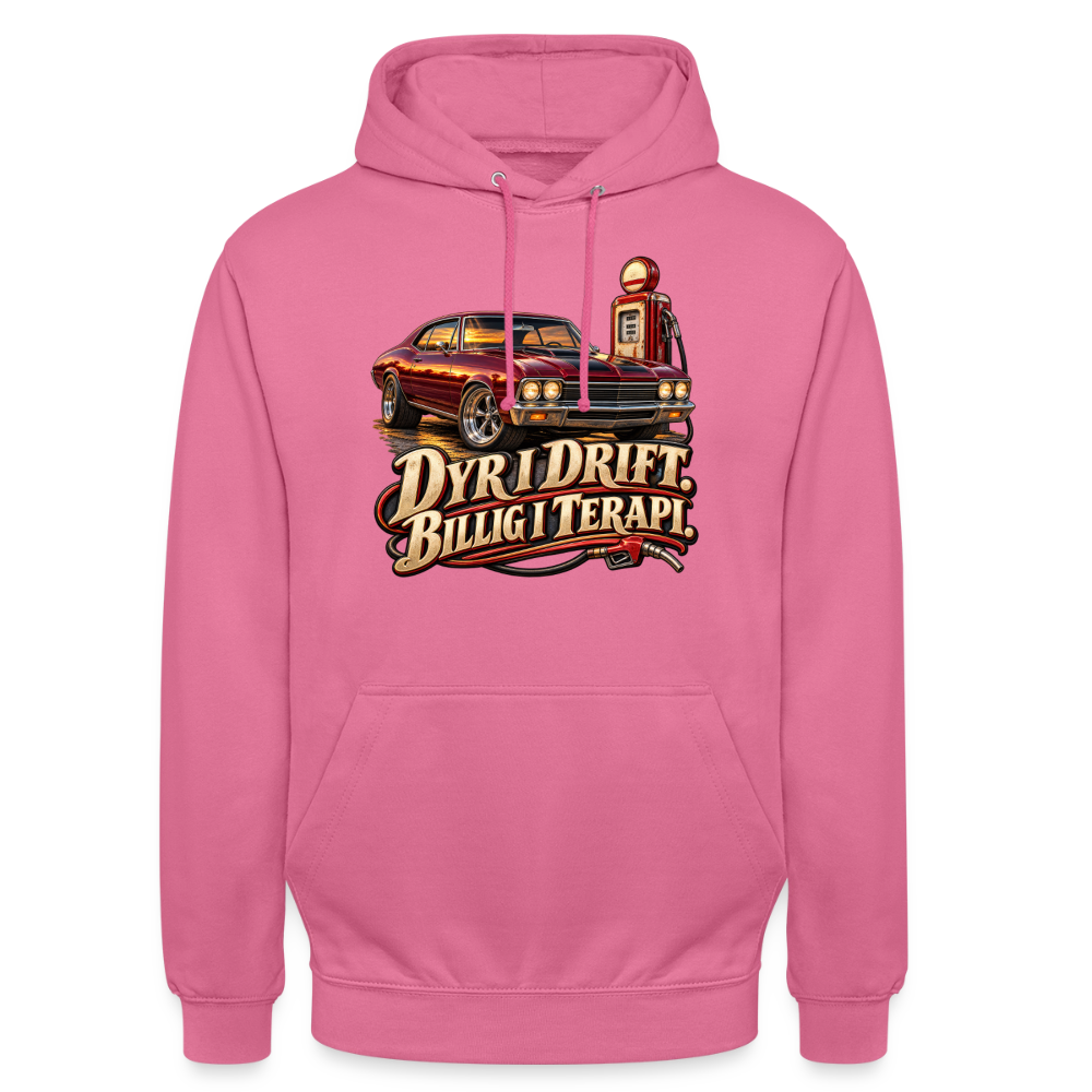CityShirts - Hoodie - Dyr i drift. Billig i terapi. – V8 - CS029 - pink
