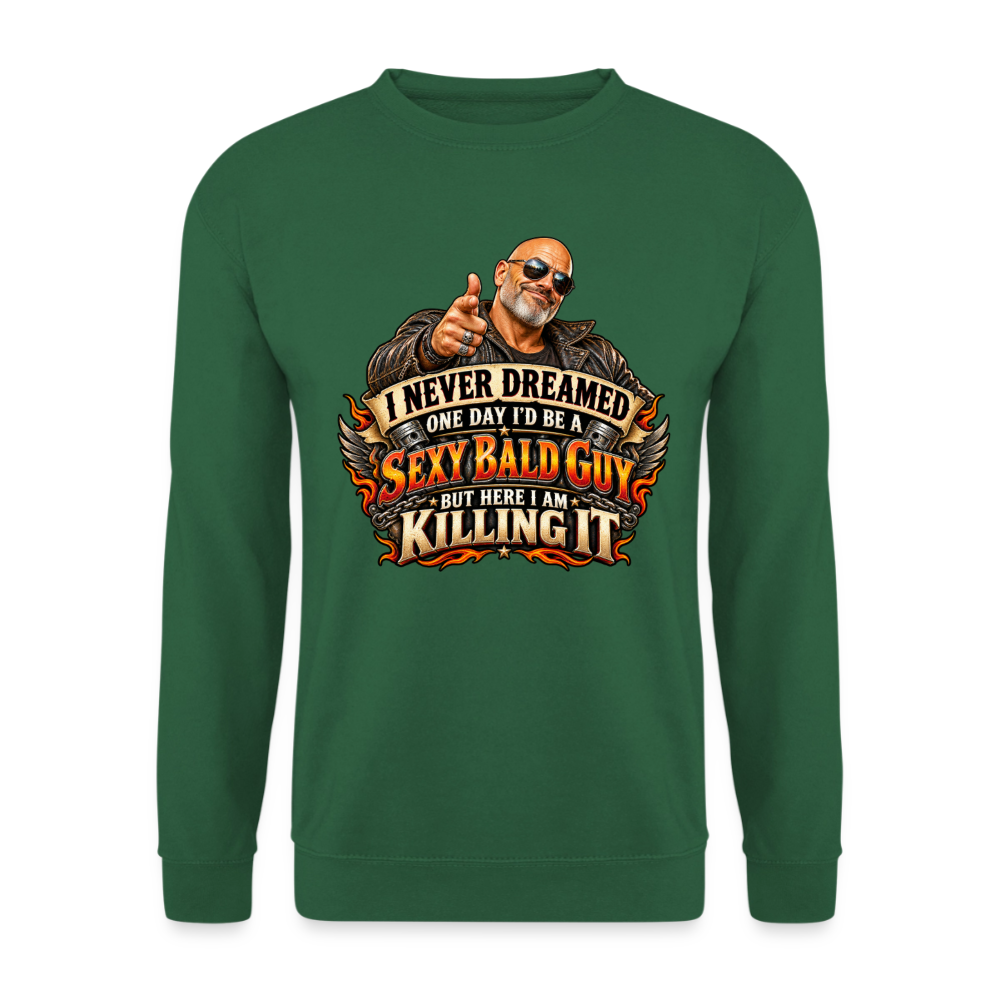 CityShirts - Sweatshirt - Sexy Bald Guy – Killing It - CS008 - grøn