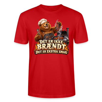 CityShirts - T-shirt - Det er ikke brændt – Det er ekstra smag - CS046 - rød