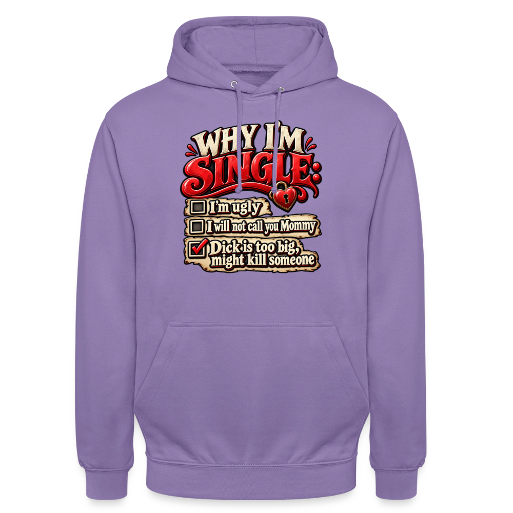 CityShirts - Hoodie - Why I’m Single - CS007 - lavendel