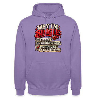CityShirts - Hoodie - Why I’m Single - CS007 - lavendel