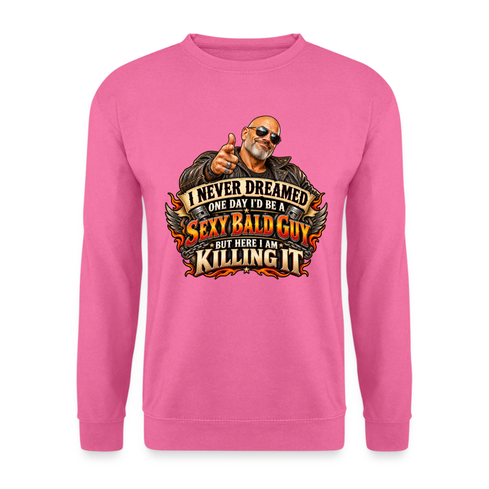 CityShirts - Sweatshirt - Sexy Bald Guy – Killing It - CS008 - pink
