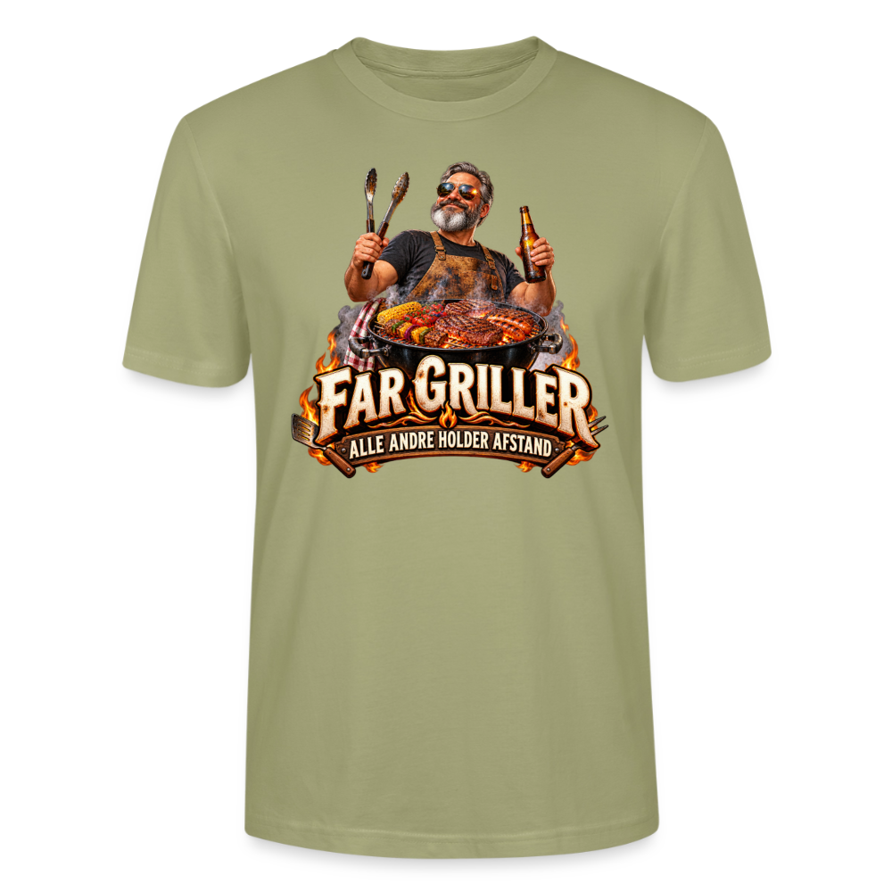CityShirts - T-shirt - Far griller – Alle andre holder afstand - CS055 - grågrøn