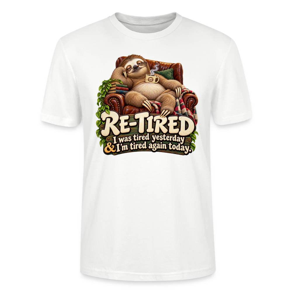 CityShirts - T-shirt - Re-tired – Tired again today - CS009 - hvid