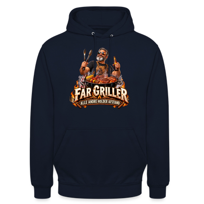 CityShirts - Hoodie - Far griller – Alle andre holder afstand - CS055 - marineblå