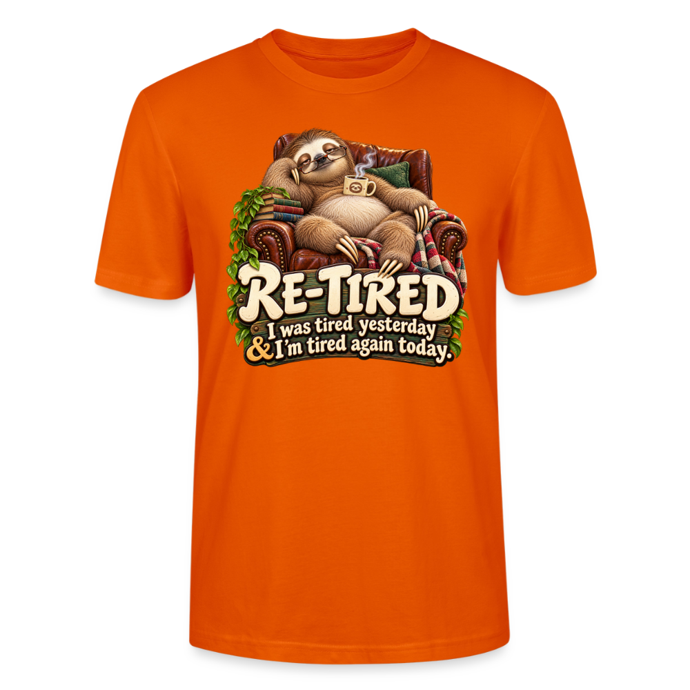 CityShirts - T-shirt - Re-tired – Tired again today - CS009 - mørk orange