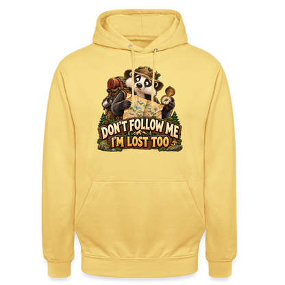 CityShirts - Hoodie - Don’t follow me – I’m lost too - CS019 - citrongul