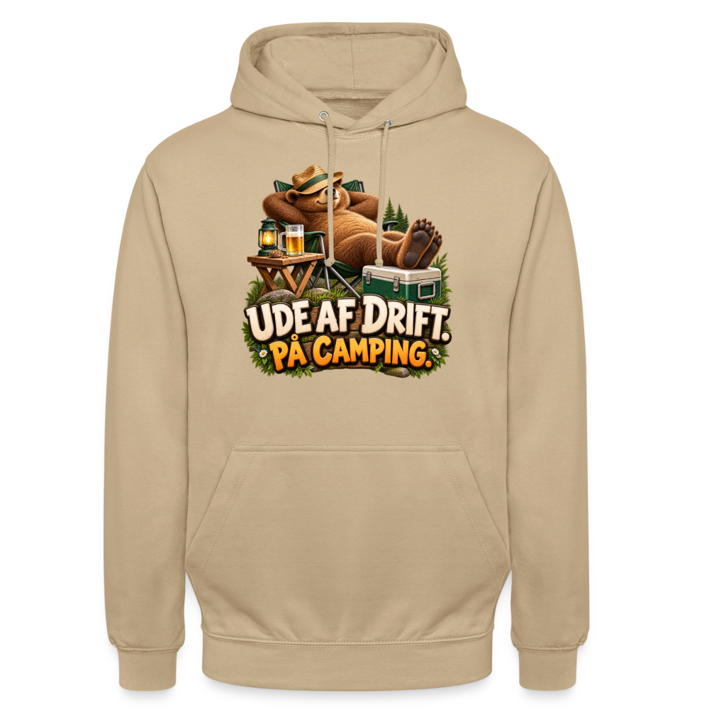 CityShirts - Hoodie - Ude af drift. På camping. - CS035 - beige
