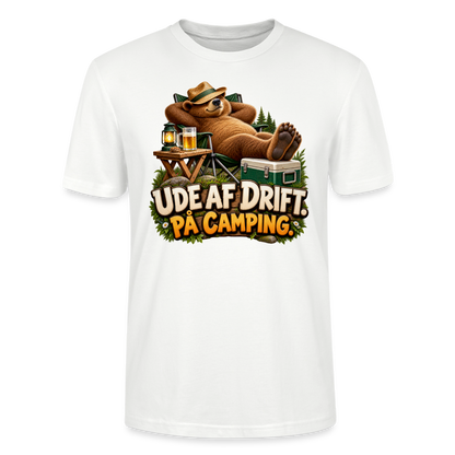 CityShirts - T-shirt - Ude af drift. På camping. - CS035 - hvid