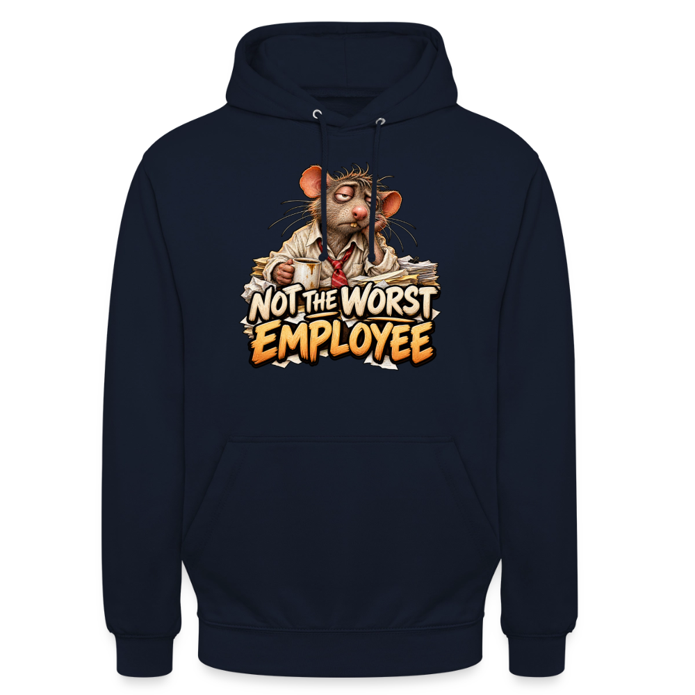 CityShirts - Hoodie - Not the worst employee - CS020 - marineblå