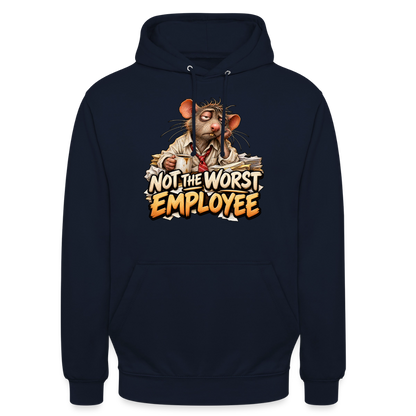CityShirts - Hoodie - Not the worst employee - CS020 - marineblå