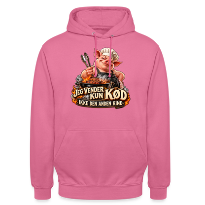 CityShirts - Hoodie - Jeg vender kun kød – Ikke den anden kind - CS044 - pink