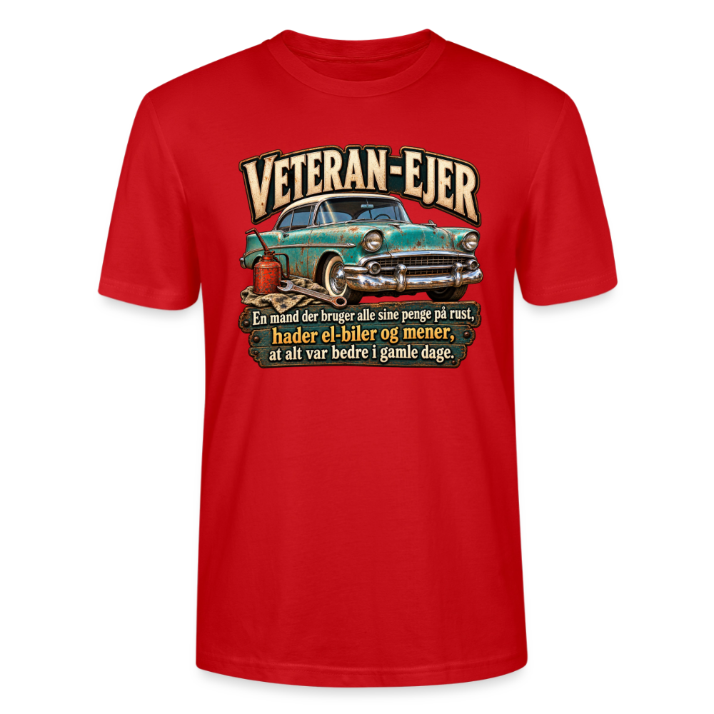 CityShirts - T-shirt - Veteran-ejer - CS017 - rød