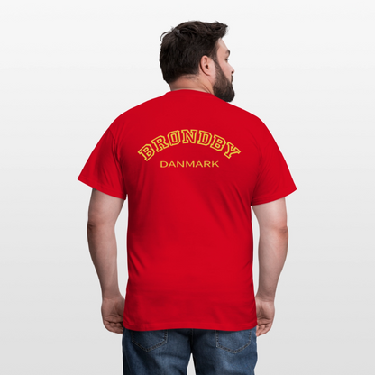 Herre-T-shirt - Brøndby - rød