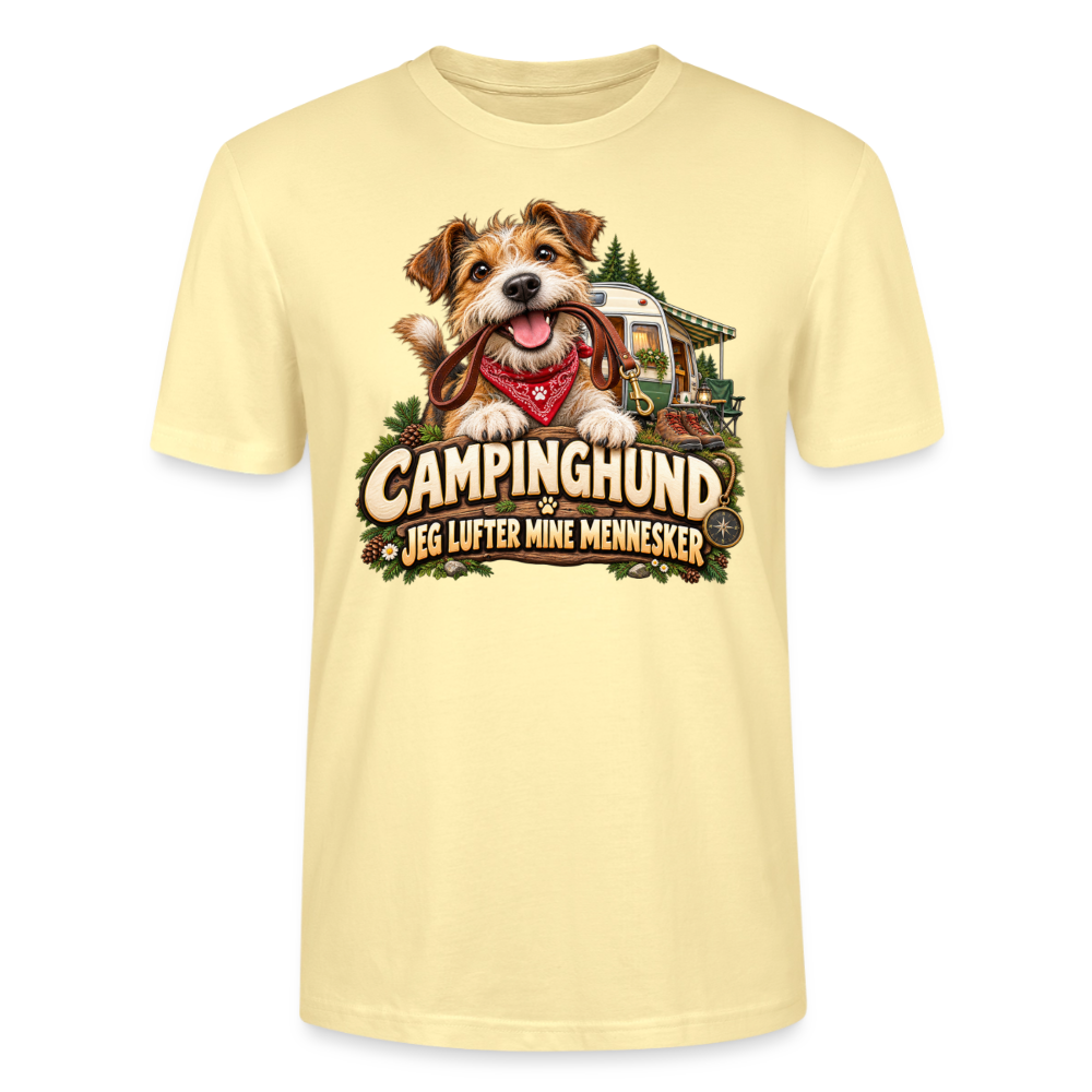 CityShirts - T-shirt - Campinghund – Jeg lufter mine mennesker - CS041 - cremefarvet