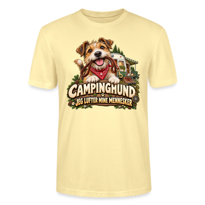 CityShirts - T-shirt - Campinghund – Jeg lufter mine mennesker - CS041 - cremefarvet
