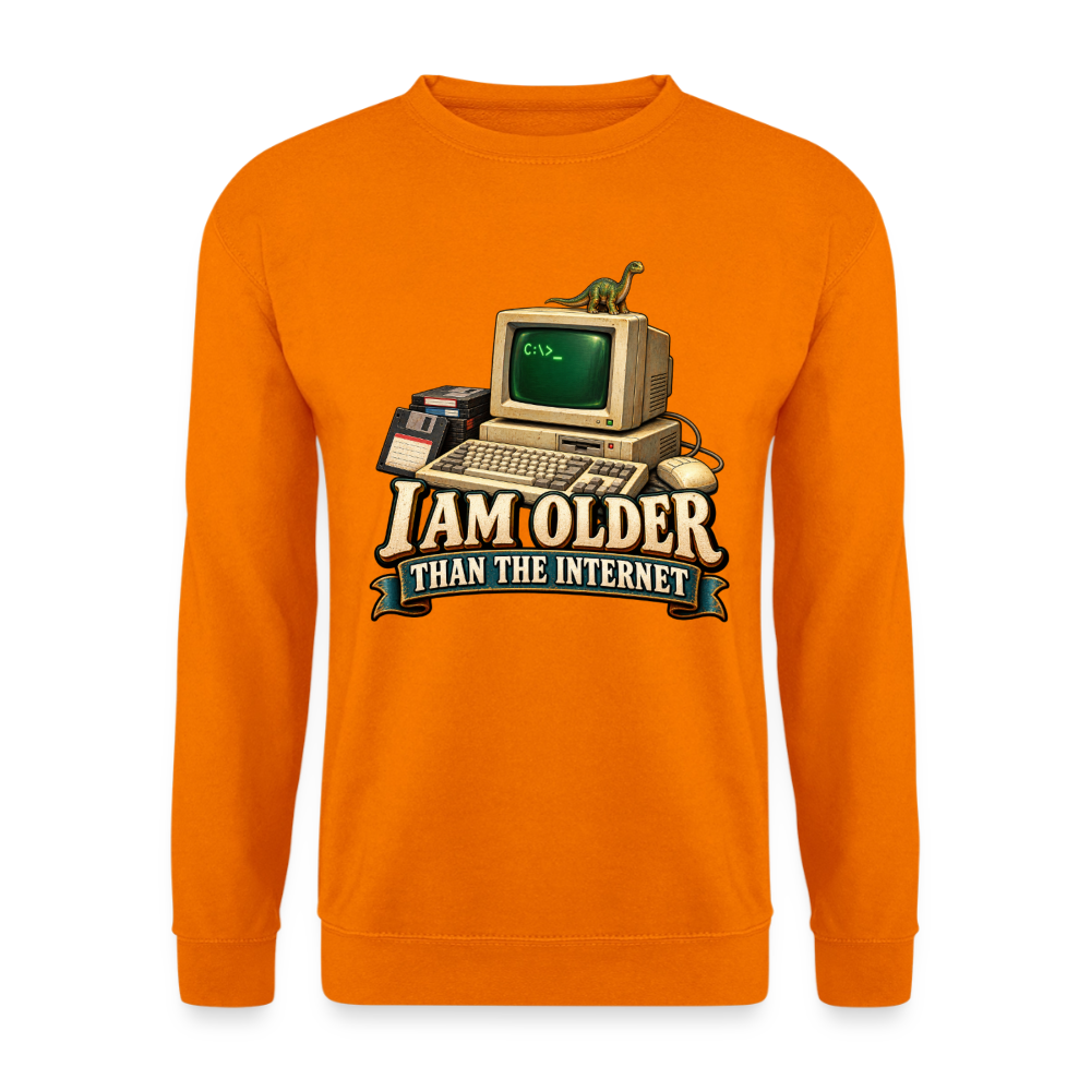 CityShirts - Sweatshirt - I am older than the internet - CS022 - orange