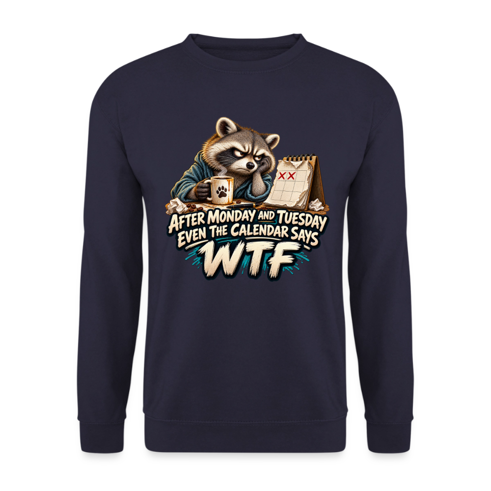 CityShirts - Sweatshirt - Even the calendar says WTF - CS014 - marineblå