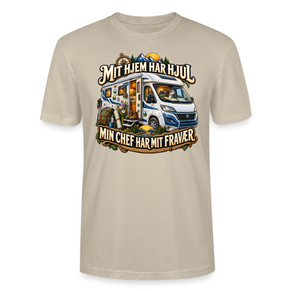 CityShirts - T-shirt - Mit hjem har hjul – Min chef har mit fravær - CS040 - beige