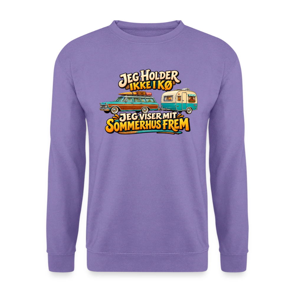 CityShirts - Sweatshirt - Jeg holder ikke i kø – Jeg viser mit sommerhus frem - CS034 - lavendel