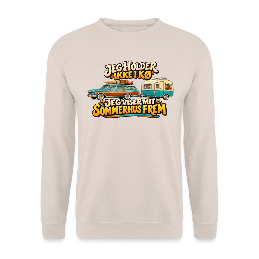 CityShirts - Sweatshirt - Jeg holder ikke i kø – Jeg viser mit sommerhus frem - CS034 - sand