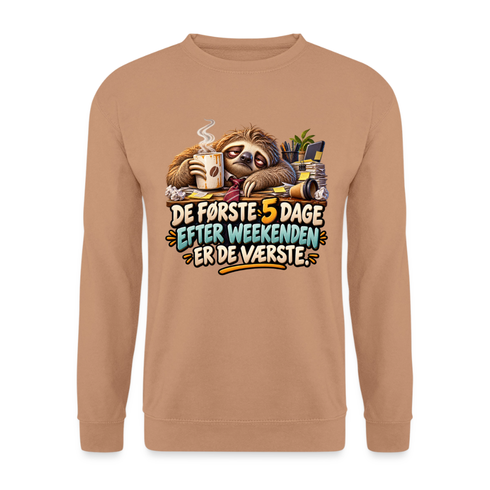 CityShirts - Sweatshirt - De første 5 dage efter weekenden er de værste - CS023 - mokka