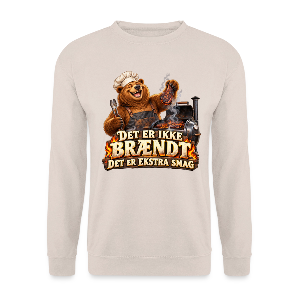 CityShirts - Sweatshirt - Det er ikke brændt – Det er ekstra smag - CS046 - sand