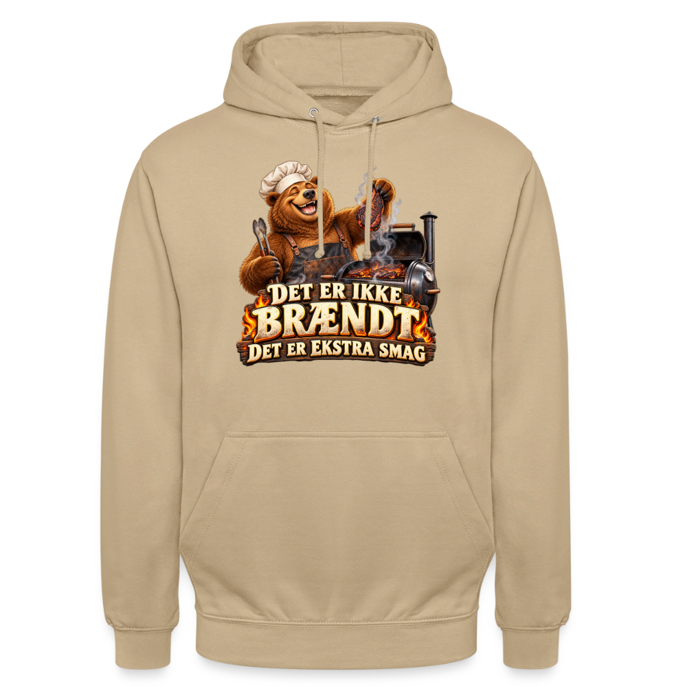 CityShirts - Hoodie - Det er ikke brændt – Det er ekstra smag - CS046 - beige