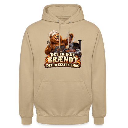 CityShirts - Hoodie - Det er ikke brændt – Det er ekstra smag - CS046 - beige