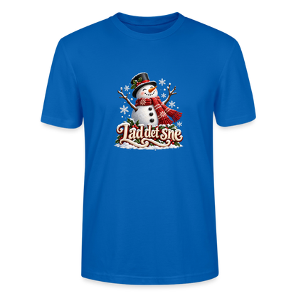 CityShirts - T-shirt - Lad det sne – snemand - CS064 - påfugleblå
