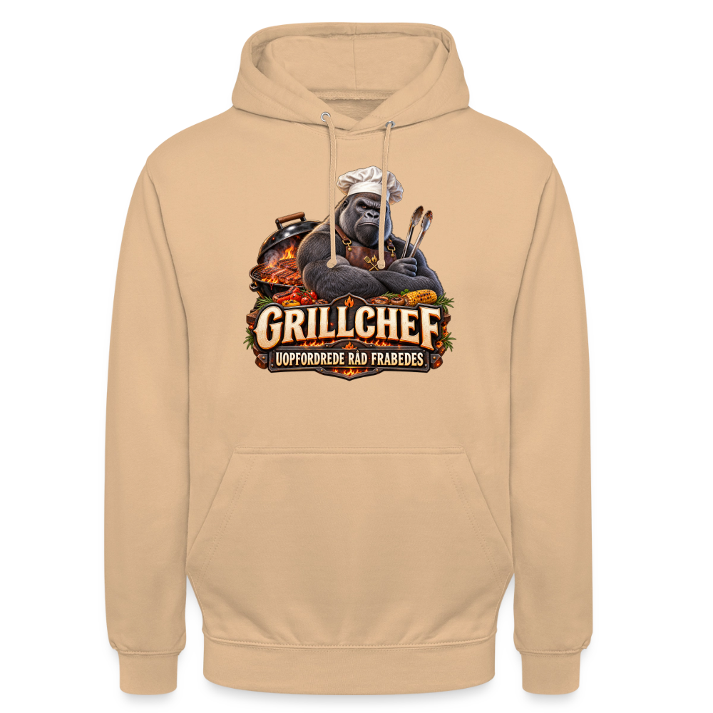 CityShirts - Hoodie - Grillchef – Uopfordrede råd frabedes - CS047 - fersken