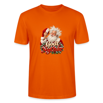 CityShirts - T-shirt - Godt Nythår – julemand med morgenhår - CS061 - mørk orange