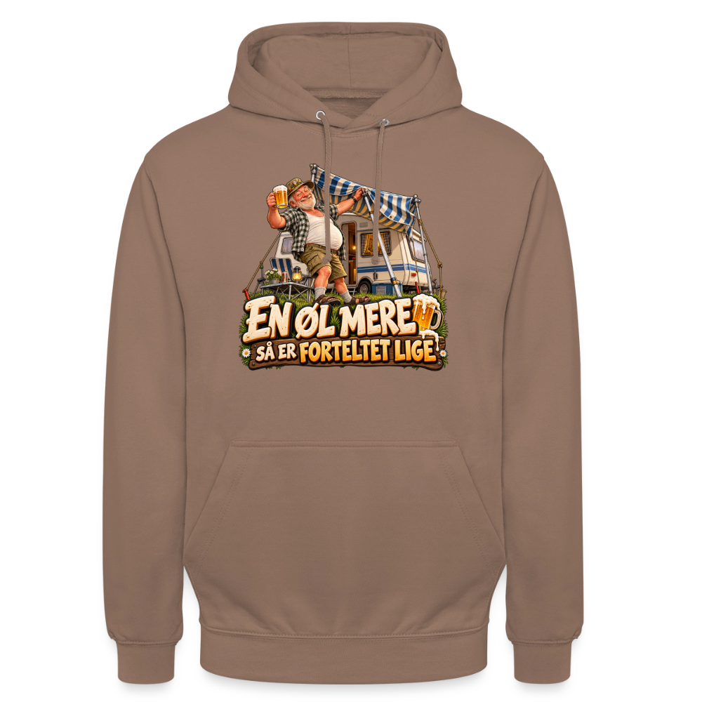 CityShirts - Hoodie - En øl mere, så er forteltet lige - CS039 - mokka