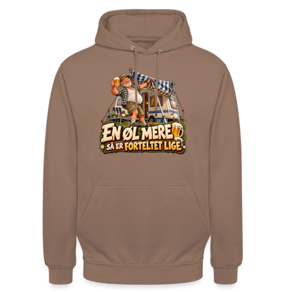 CityShirts - Hoodie - En øl mere, så er forteltet lige - CS039 - mokka