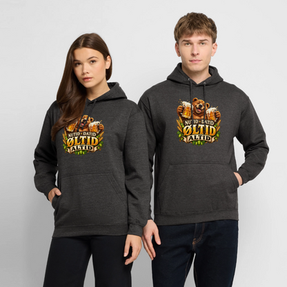 CityShirts - Hoodie - Nutid, datid, øltid – altid - CS006 - charcoal