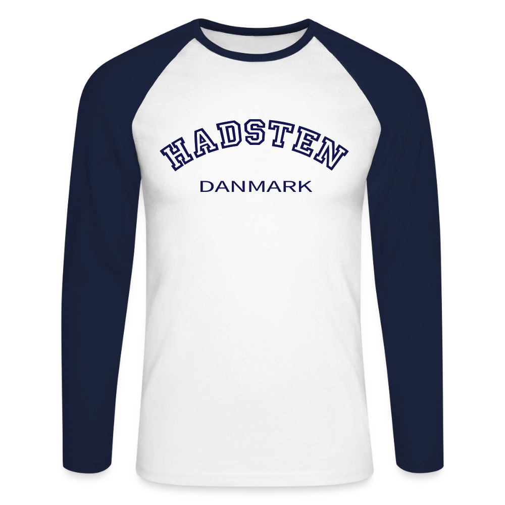 CityShirt - Baseball T-Shirt - Hadsten - hvid/marineblå