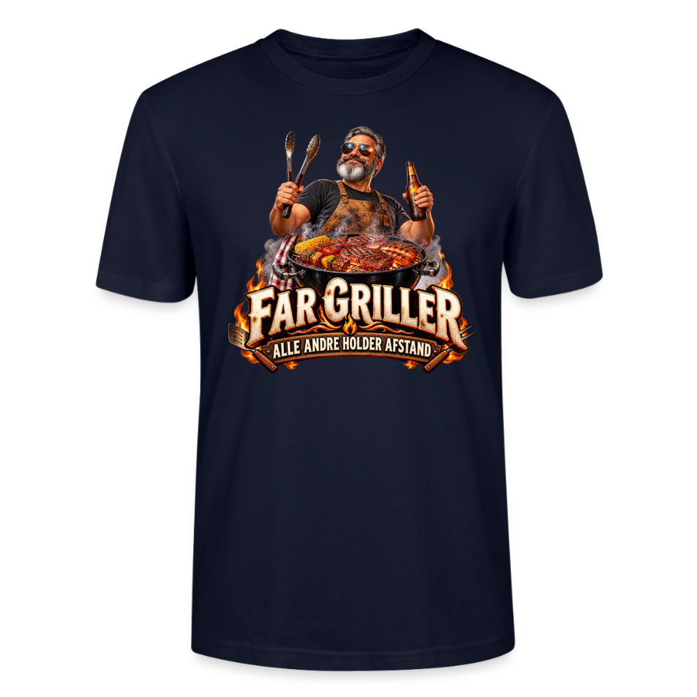 CityShirts - T-shirt - Far griller – Alle andre holder afstand - CS055 - marineblå