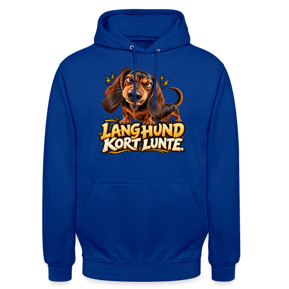 CityShirts - Hoodie - Lang Hund – Kort Lunte - CS026 - kongeblå