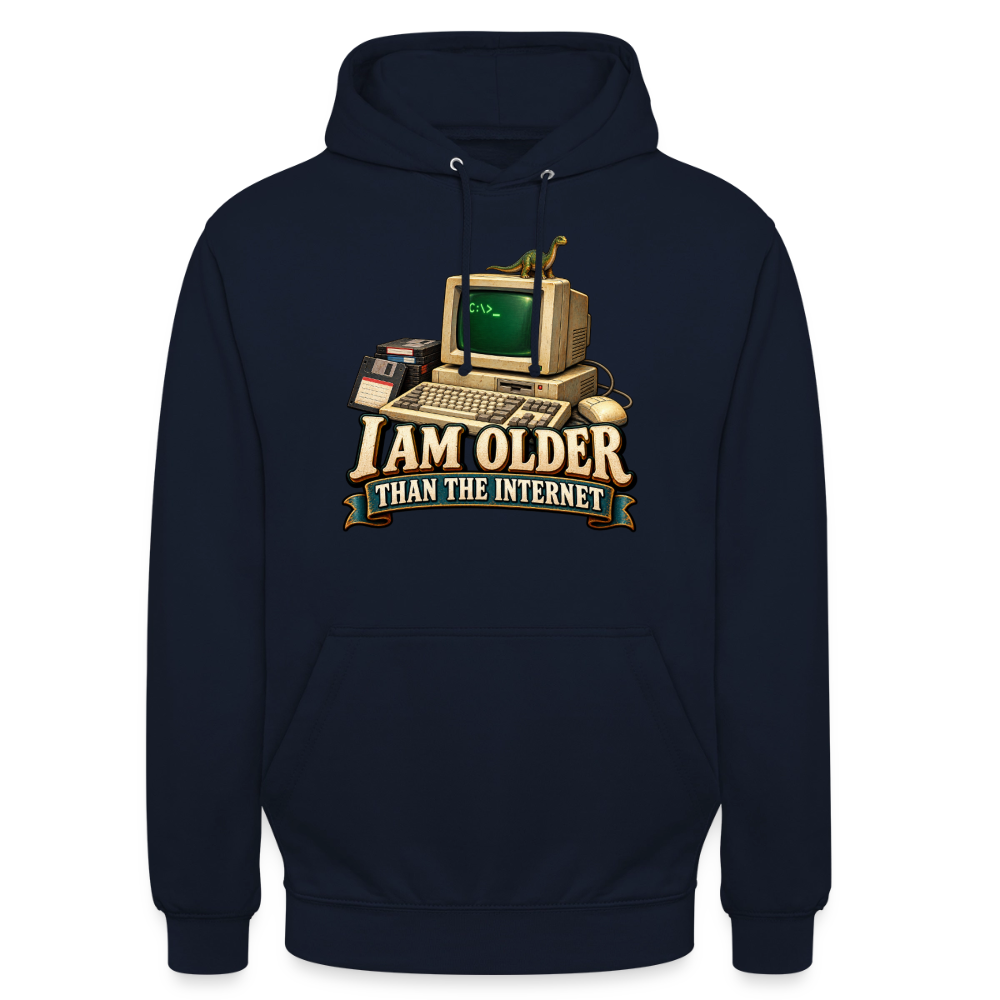 CityShirts - Hoodie - I am older than the internet - CS022 - marineblå