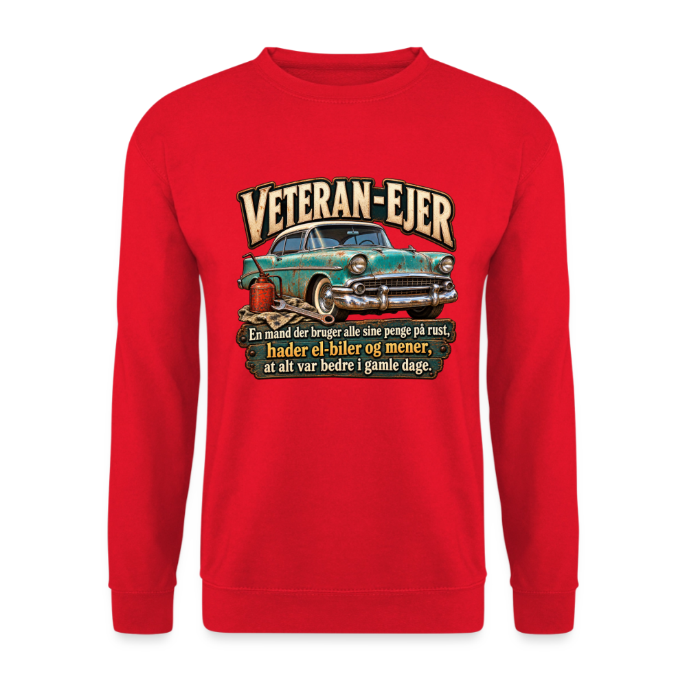 CityShirts - Sweatshirt - Veteran-ejer - CS017 - rød
