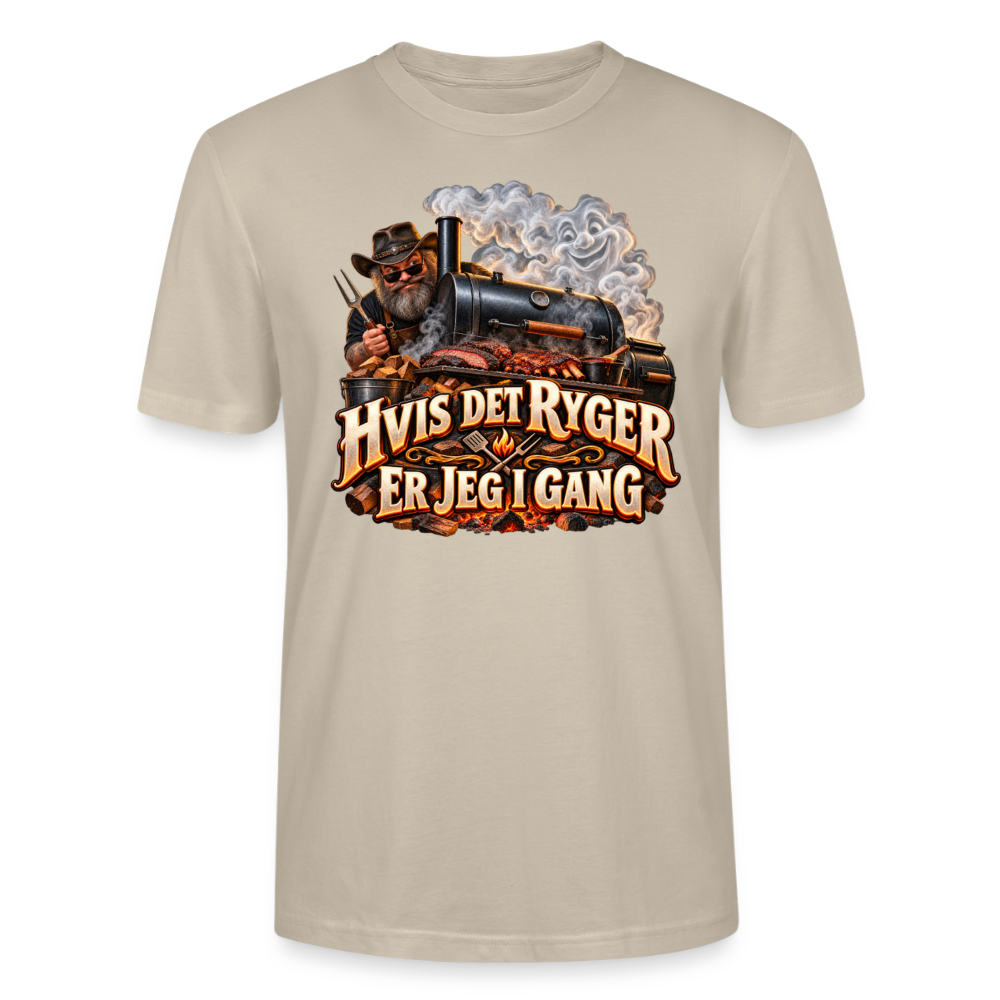 CityShirts - T-shirt - Hvis det ryger, er jeg i gang - CS051 - beige