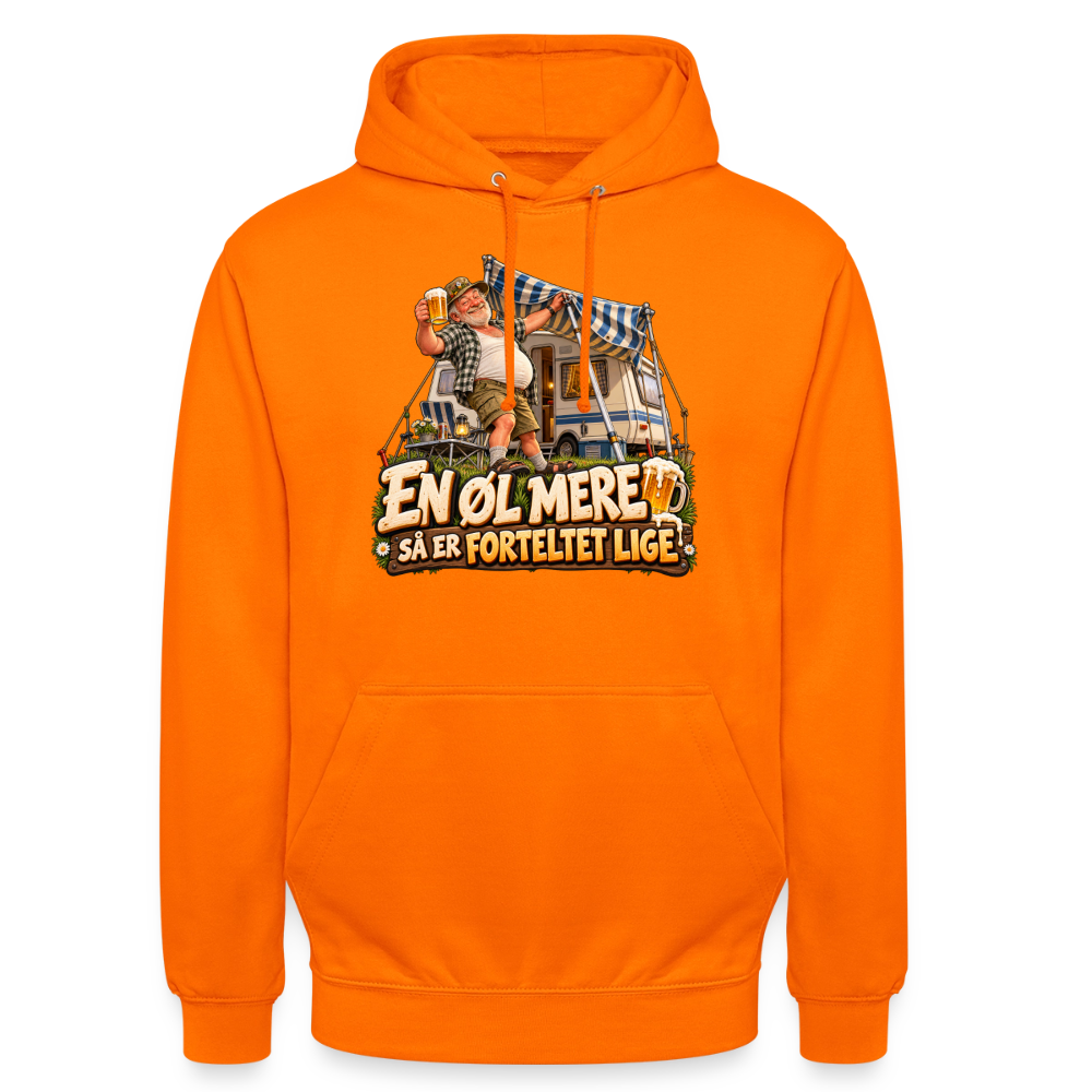 CityShirts - Hoodie - En øl mere, så er forteltet lige - CS039 - orange