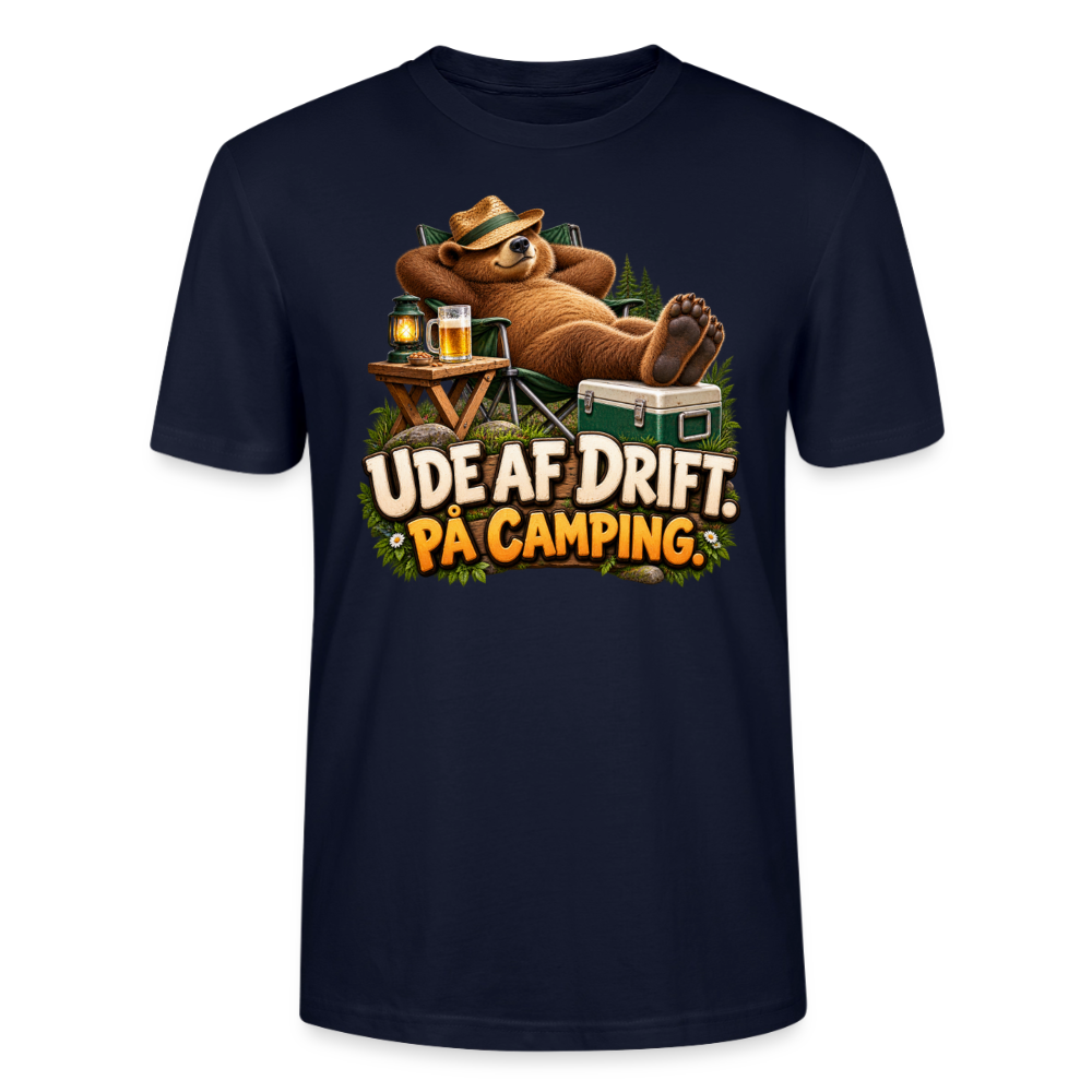 CityShirts - T-shirt - Ude af drift. På camping. - CS035 - marineblå