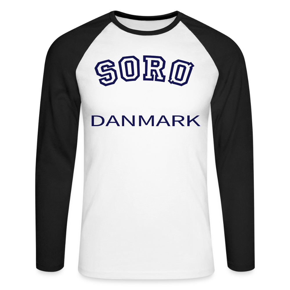 CityShirt - Baseball T-Shirt - Sorø - hvid/sort