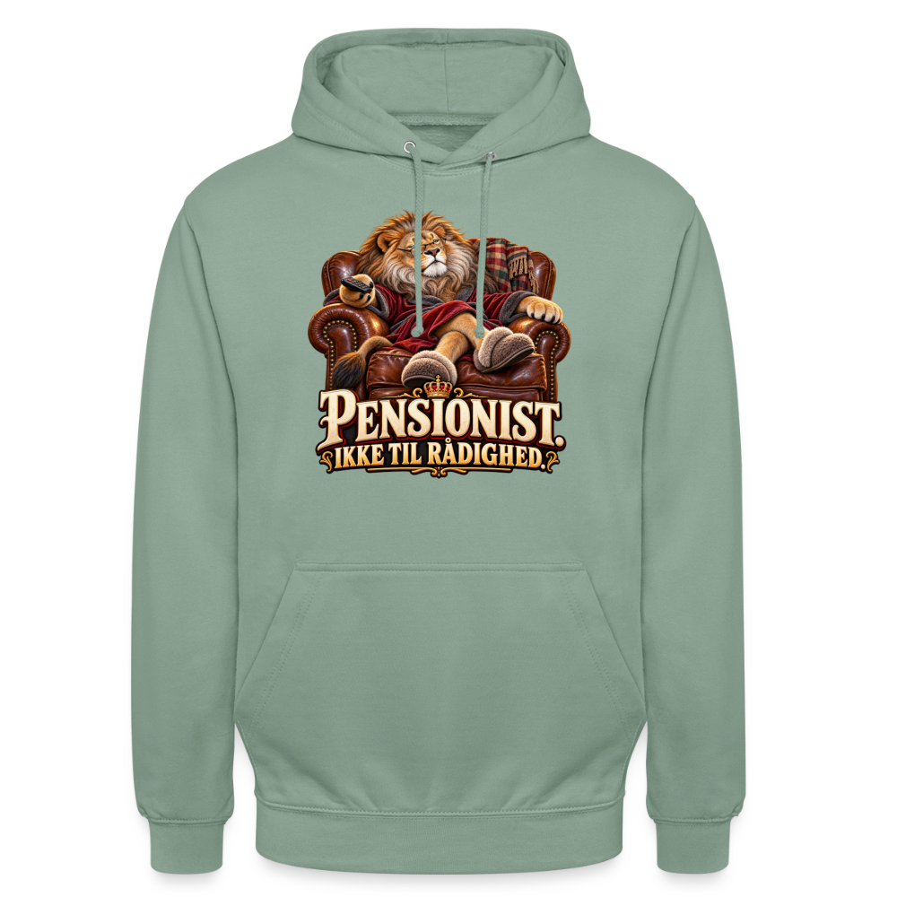CityShirts - Hoodie - Pensionist. Ikke til rådighed. - CS030 - grågrøn