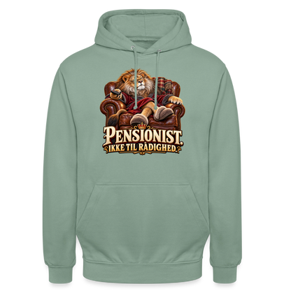 CityShirts - Hoodie - Pensionist. Ikke til rådighed. - CS030 - grågrøn