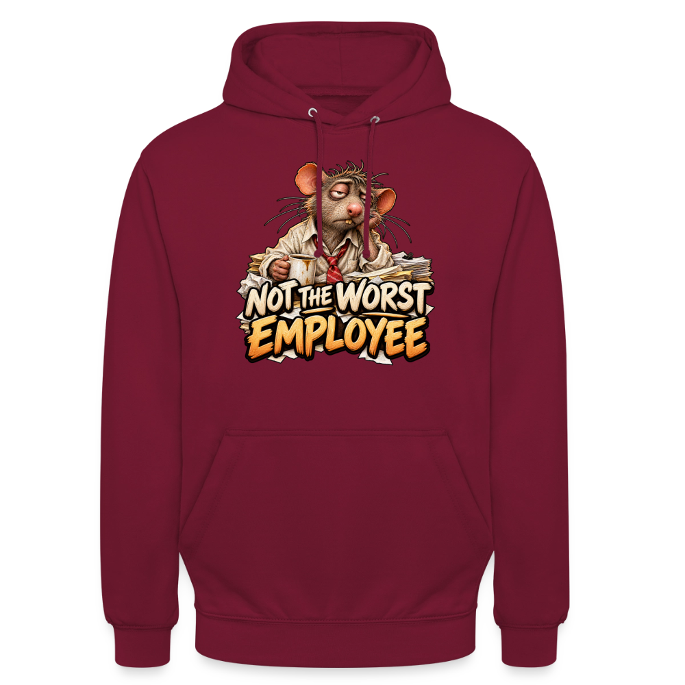 CityShirts - Hoodie - Not the worst employee - CS020 - bordeaux